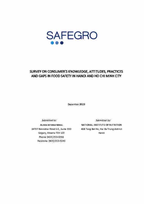 1311.1.Survey on consumer’s KAP and gaps in FS in HN and HCM_EN