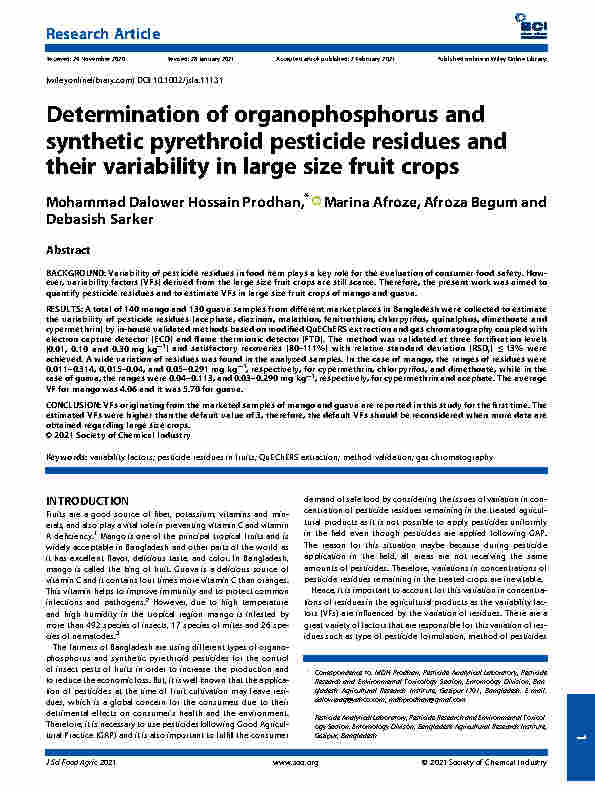 Article_Variability of pesticide residues in mango and guava