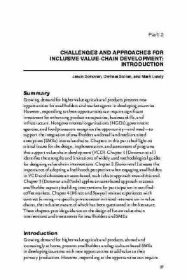 Article_CHALLENGES AND APPROACHES FOR INCLUSIVE VALUE_CHAIN DEVELOPMENT INTRODUCTION