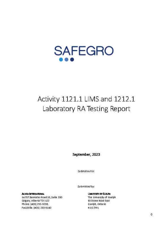 1121.1 LIMS and 1212.1 Laboratory RA Testing Report _EN