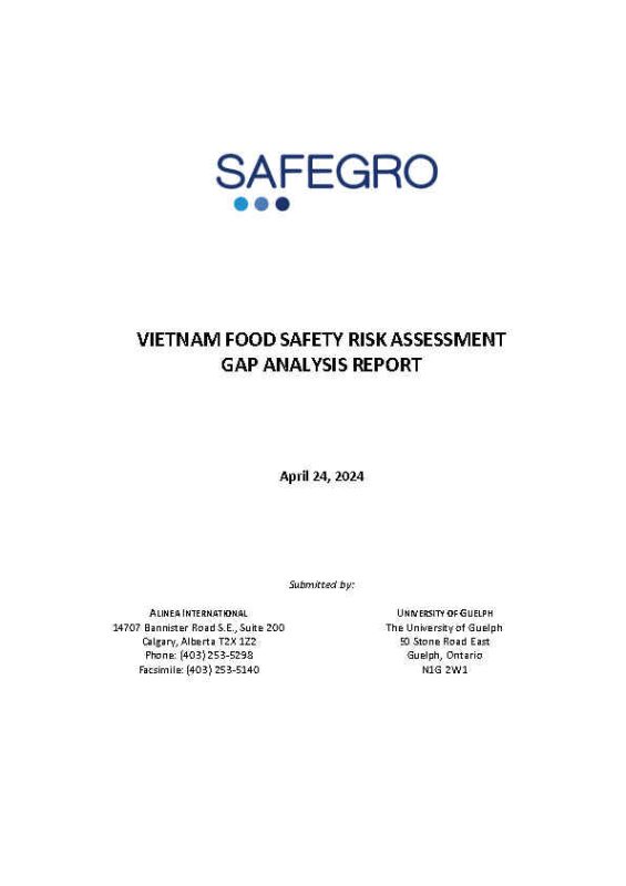 vietnam food safety risk assessment gap analysis report